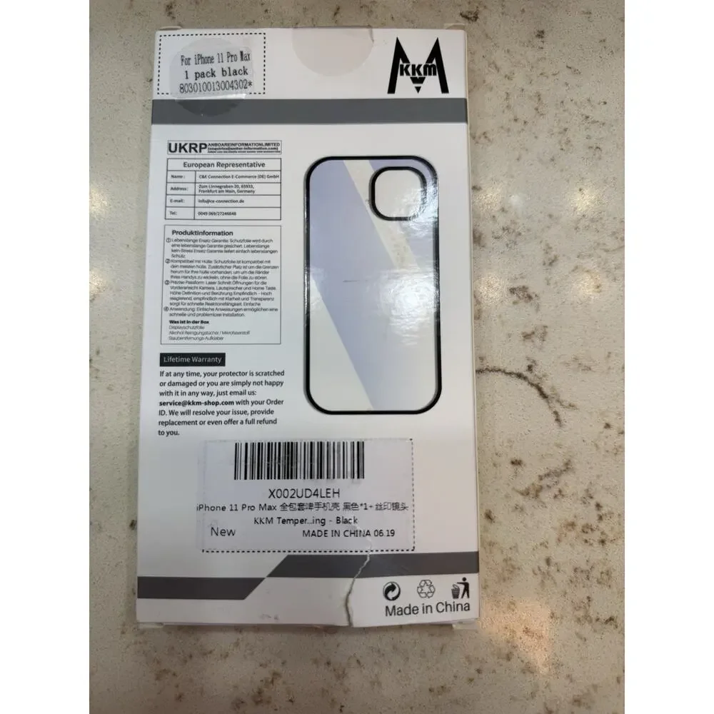 KKM iPhone 11 Pro Max Protective Phone Case Black New